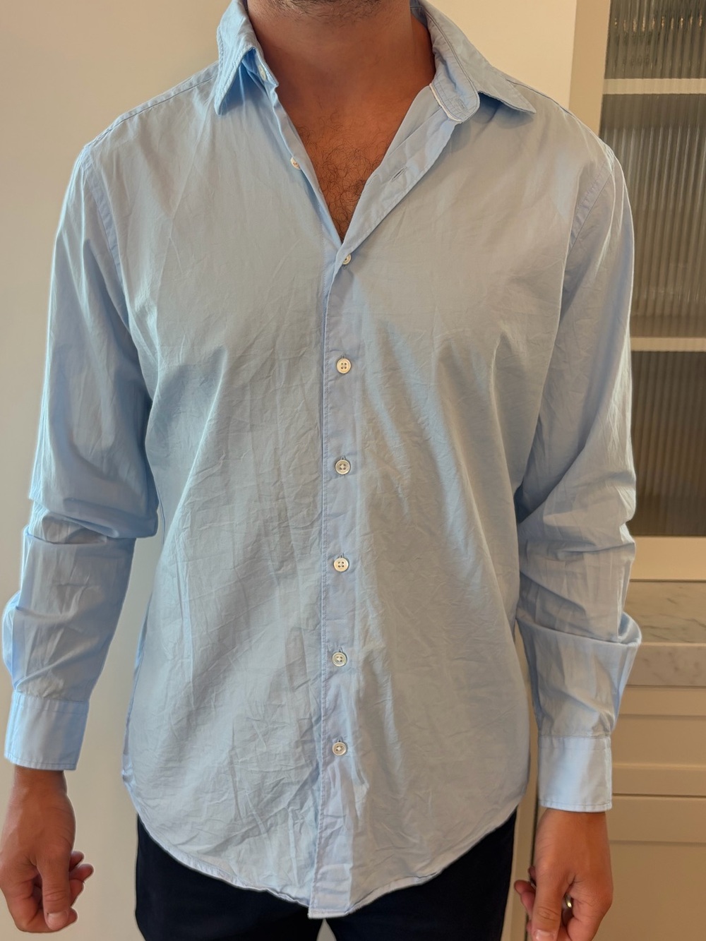 Rodd & Gunn Large Pale Blue Casual Button-Down Shirt